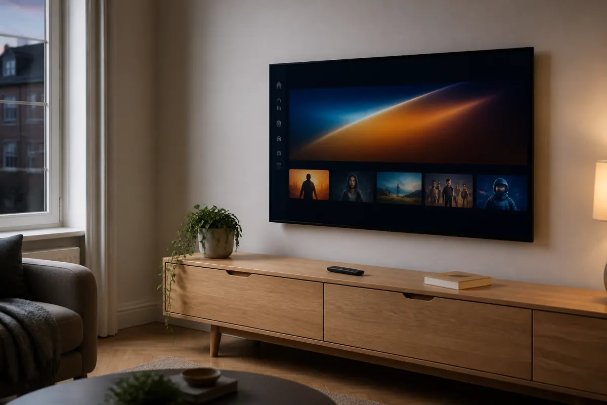 Living room TV ready for Elite Servers setup